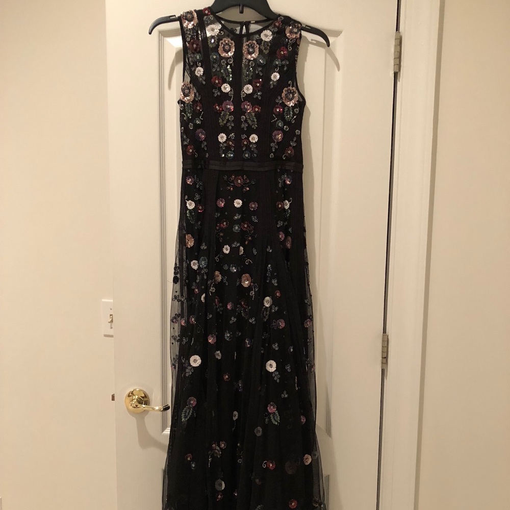 elegant hand beaded formal dress